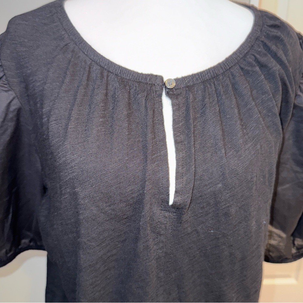 Old navy woman’s Puff-Sleeve Blouse Sz medium‎  black New NWT - Picture 11 of 14